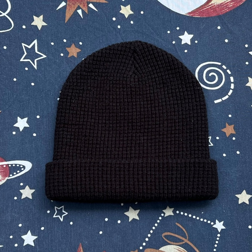 Vintage Wigwam Black Acrylic Knit Beanie One Size